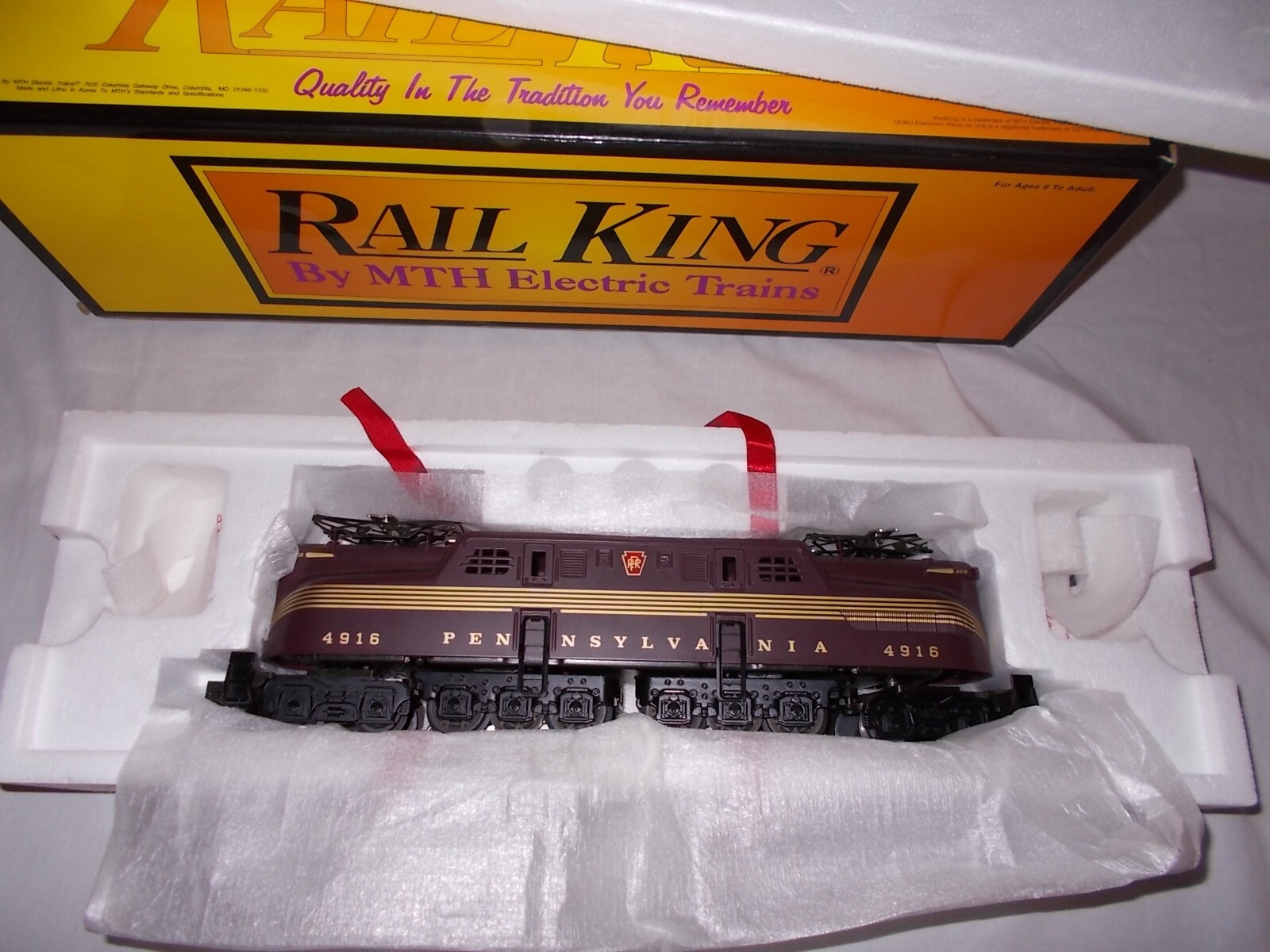 RAIL KING BY MTH ELECTRIC GG-1 ENGINE 4916 PART#30-2507 IN ORIGINAL BOX LOT #S67