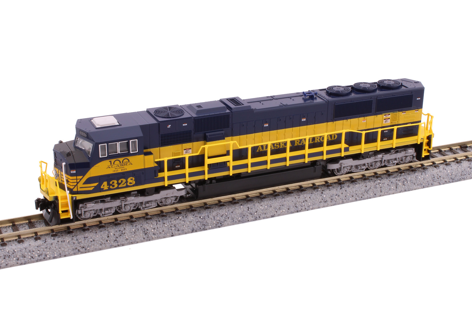 Kato 176-6412 N Scale Alaska Railroad EMD SD70MAC Locomotive #4328 100 Years