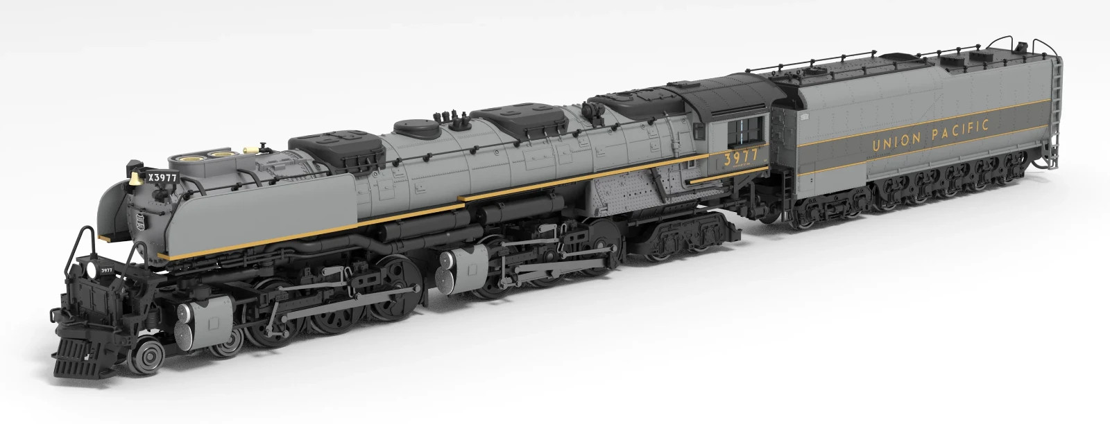 Broadway N-SCALE 8654 UP Challenger 4-6-6-4, #3982, Two-tone Gray, Oil Tender