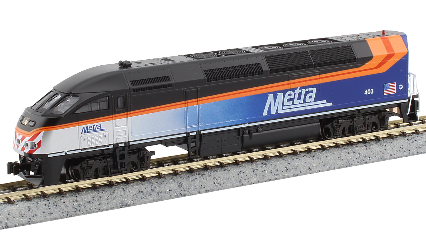 KATO 176-6123-DCC N MP36PH Chicago Metra Black Roof – New!!