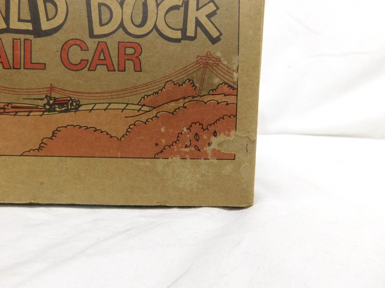 Pride Lines 1107 Donald Duck & Pluto Hand Car Quacks! Runs Disney O gauge Boxed