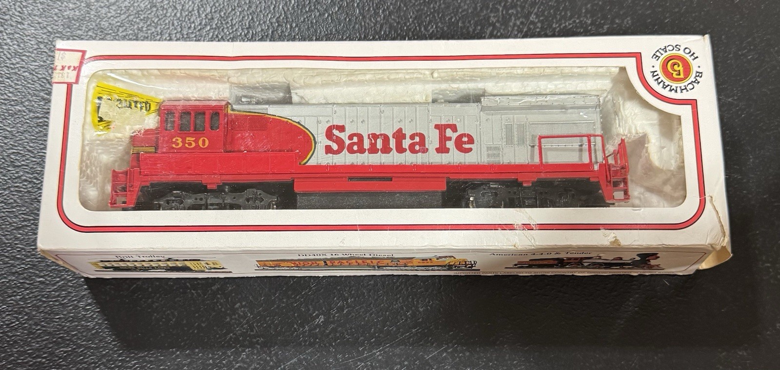 Bachmann 64002 HO Scale Santa Fe U36B Diesel Locomotive #350 LN/Box