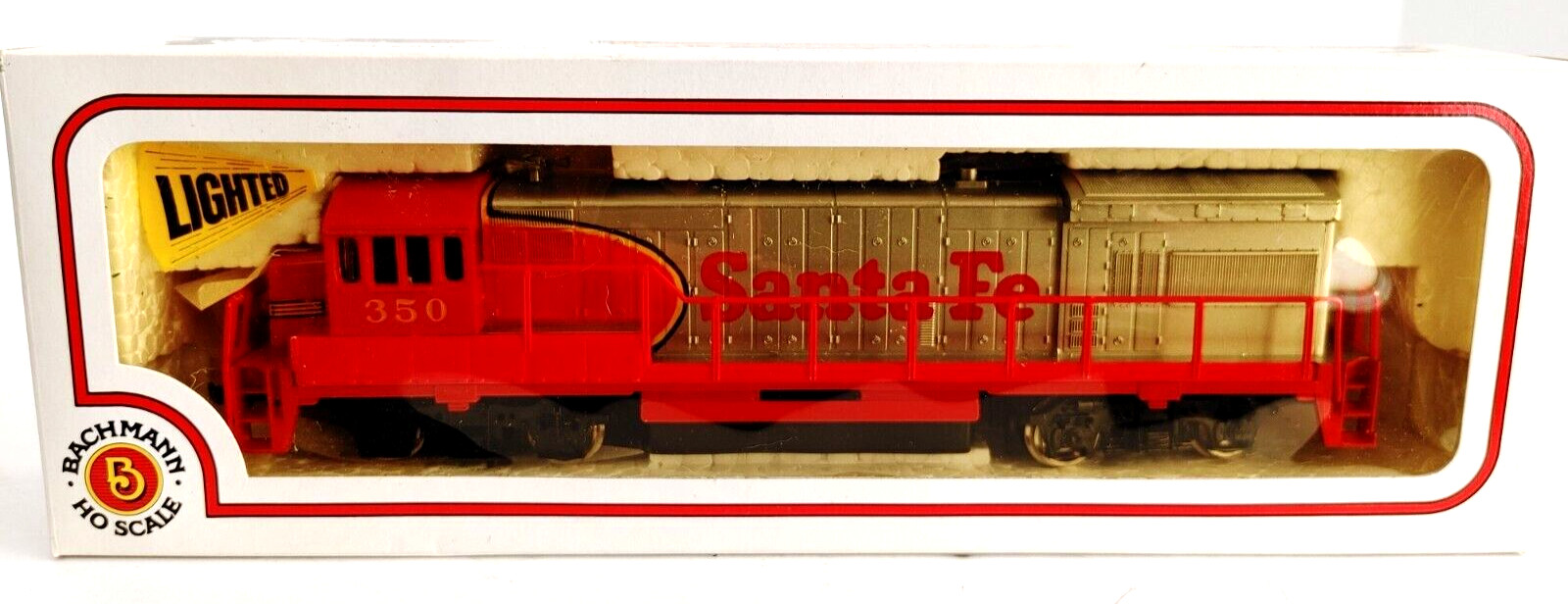 Bachman HO Scale Santa Fe Locomotive GE U36B Diesel in Orig Box Lighted #19288