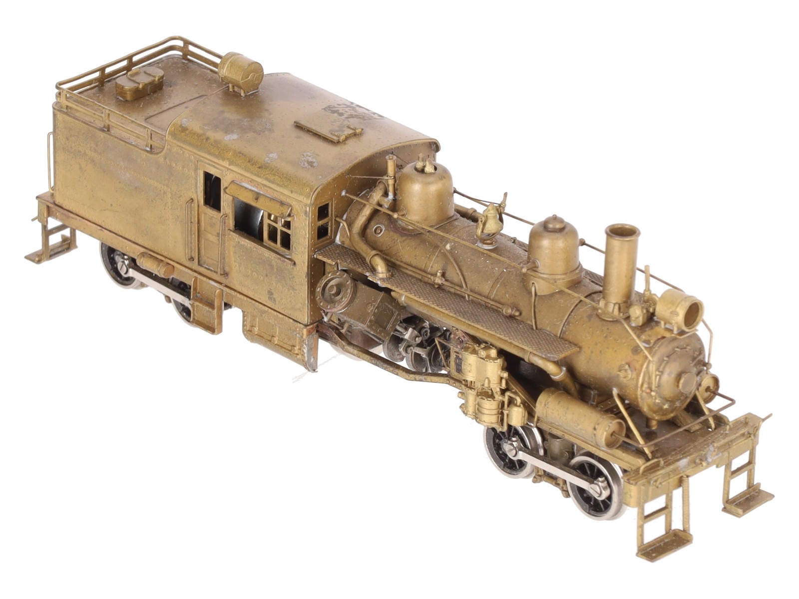 Pacific Fast Mail BRASS HO Unpainted Steam Logging Heisler 2-TRUCK Locomotive EX