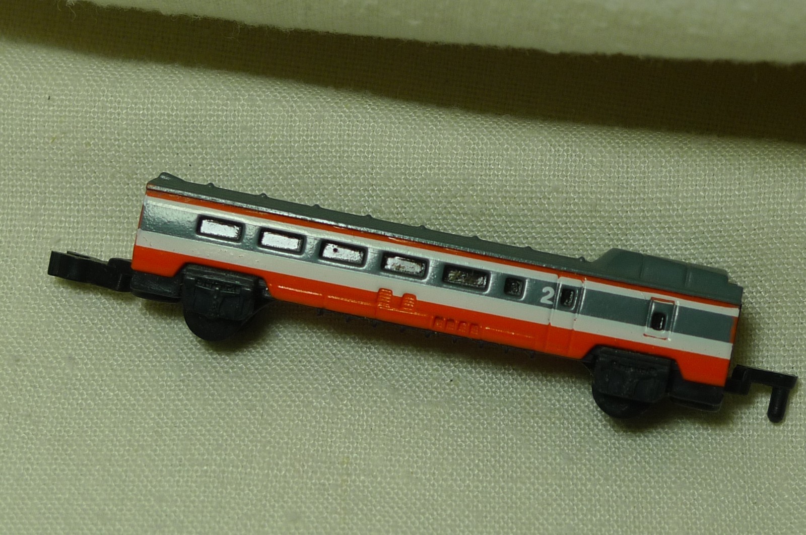MICRO MACHINES MINIATURE TGV HIGH SPEED BULLET TRAIN PASSENGER RAILCAR