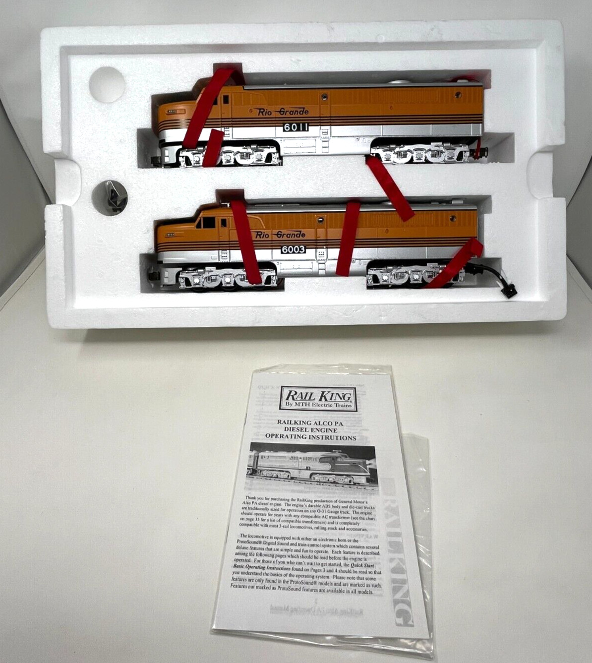 Rail King 30-2126-1 Alco PA Diesel AA Set Denver Rio Grande