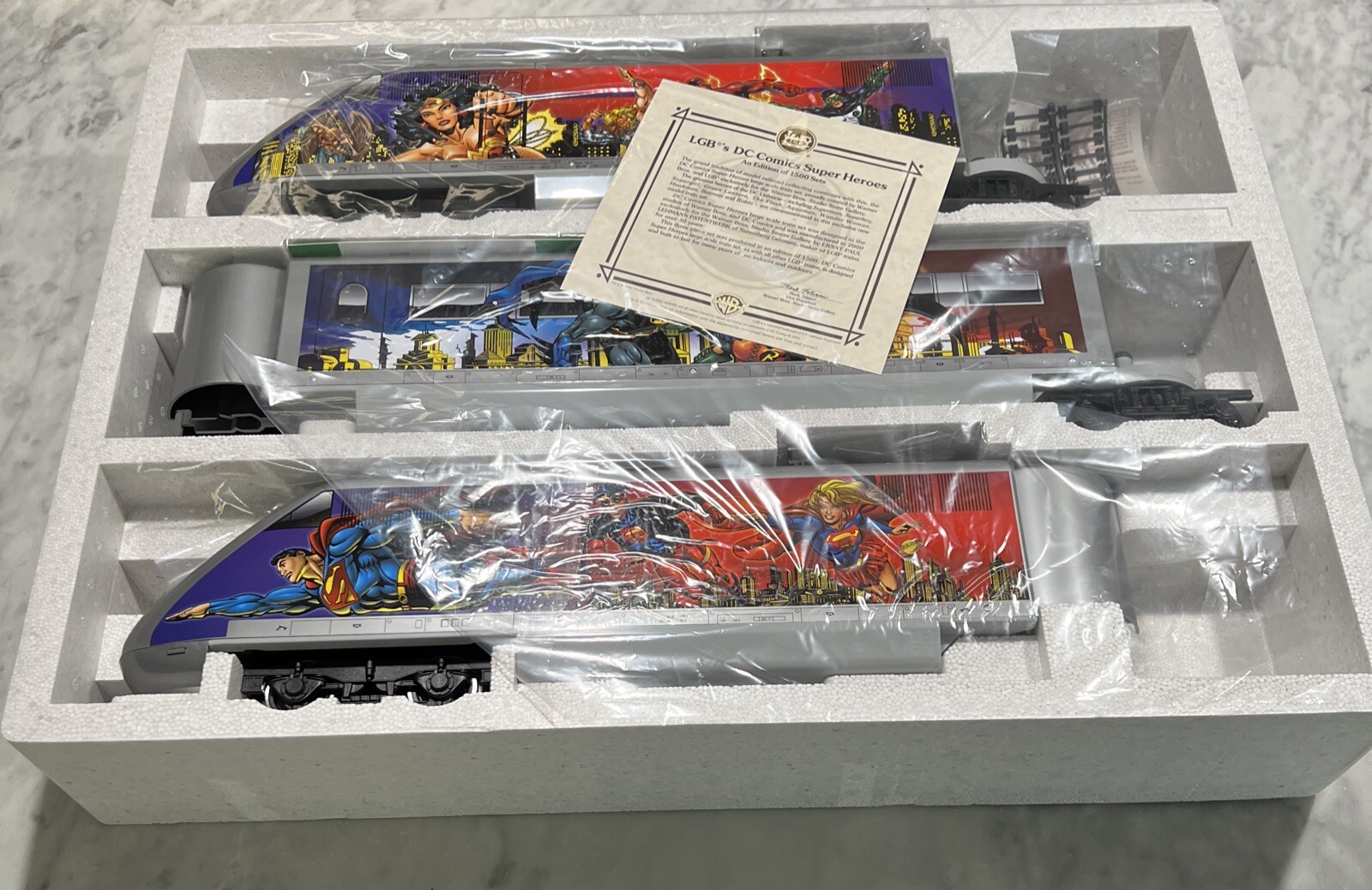 LGB’s SUPER HEROES DC COMICS Lehmann Toy Train #92950 Germany New In Box