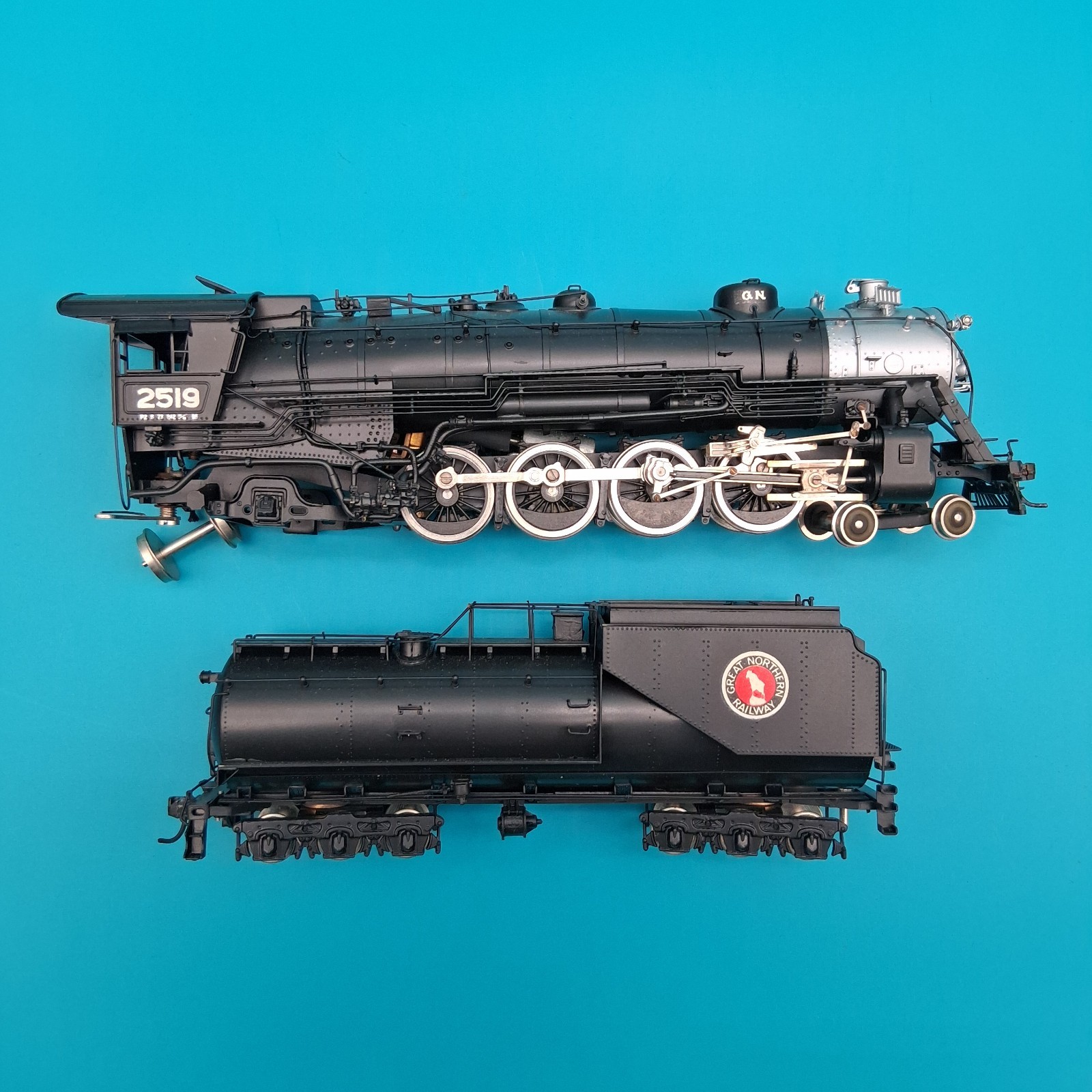 PFM Tenshodo Brass HO Gauge Great Northern 4-8-2 Class P-2 Road # 2519 RUNS READ