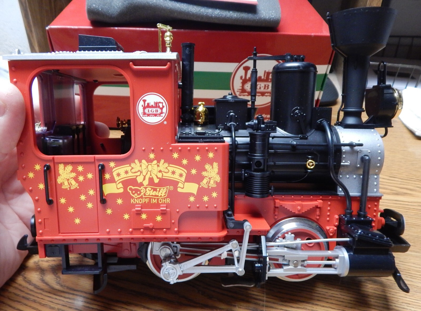 LGB 24211 STEIFF CHRISTMAS STAINZ 0-4-0 LOCOMOTIVE W/MTS DECODER G GAUGE LQQK