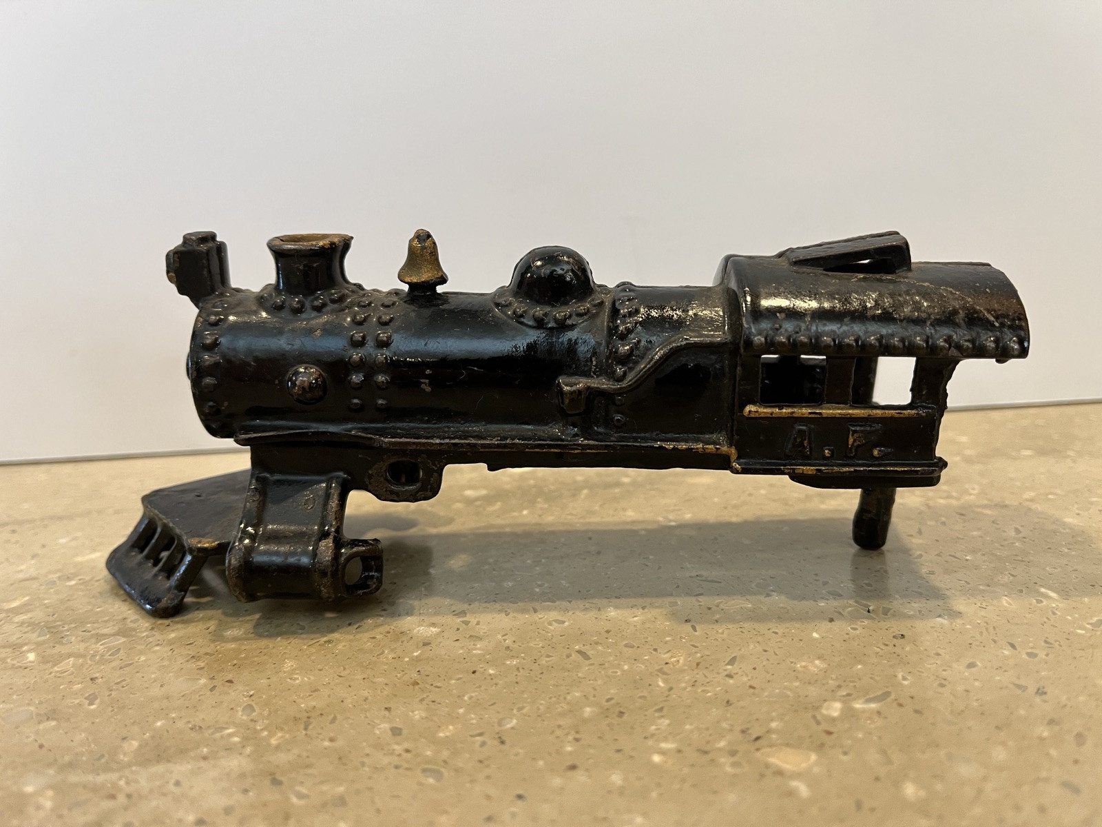 Prewar American Flyer O Black & Gold Cast Iron Steam Locomotive SHELL ONLY