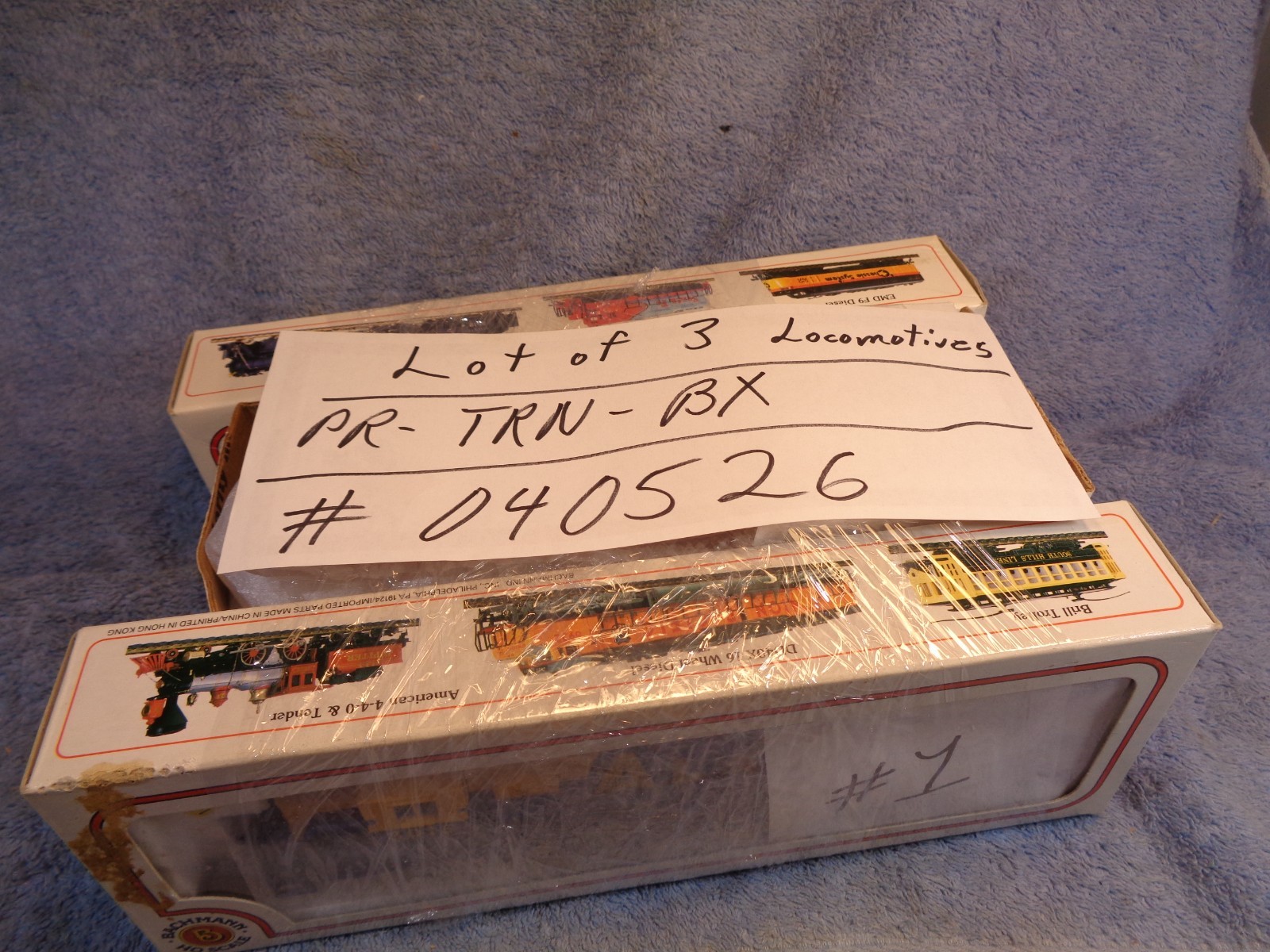 Vtg ALASKA RR ARR BACHMANN HO Model Train # 3015 Locomotive Lot Blue & Yellow