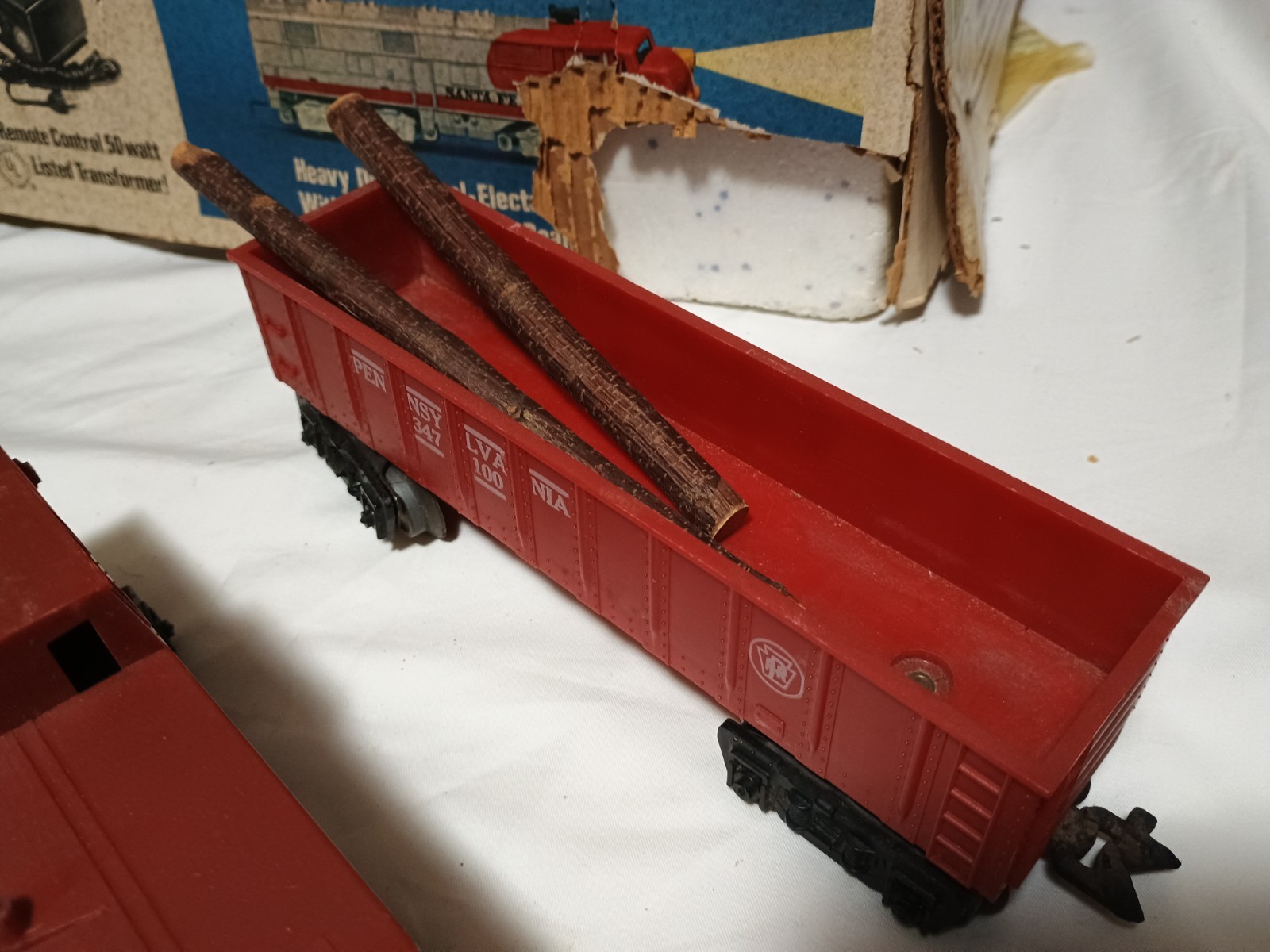 1959 Marx Diesel Electric Train Set Santa Fe🏵 41831 Remote Control 50w + Extras