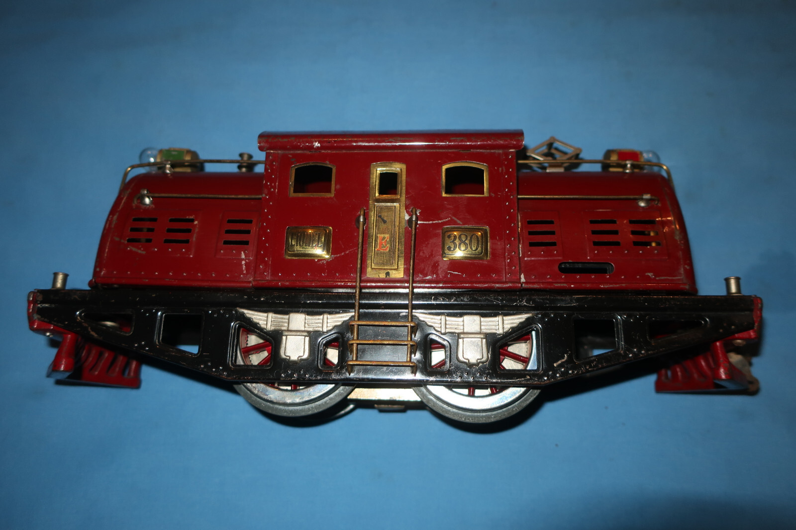Lionel Pre-war Standard Gauge #380E Electric Locomotive. E Stamped on Doors