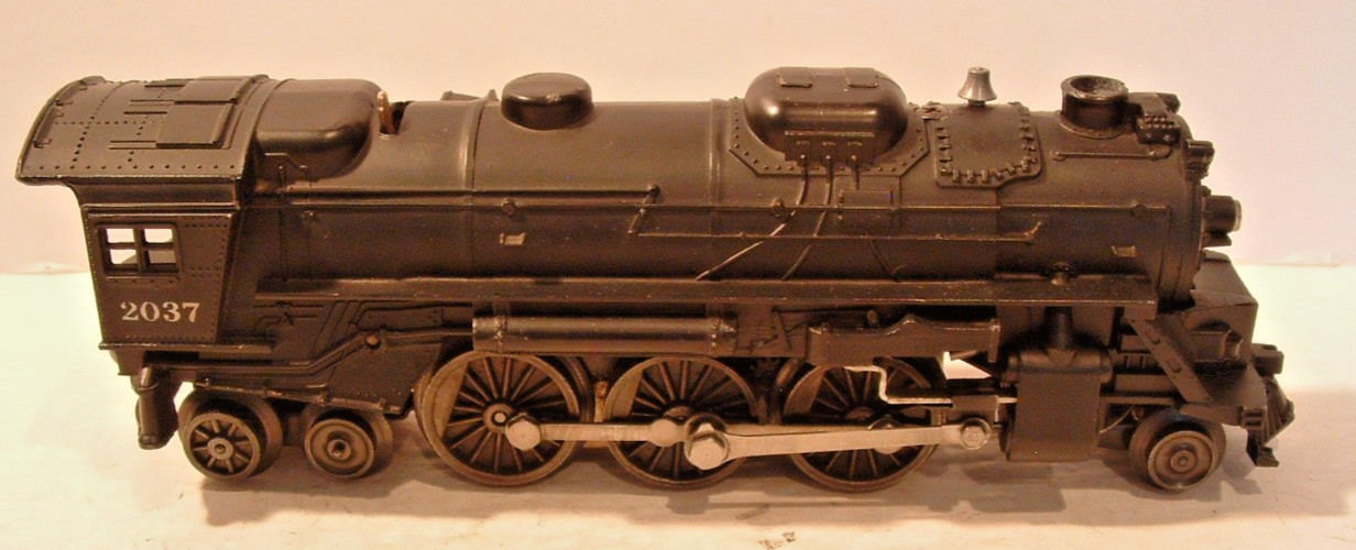 ORIGINAL LIONEL POSTWAR #2037 STEAM LOCOMOTIVE W/6026W TENDER – OBXS & INST -EXC