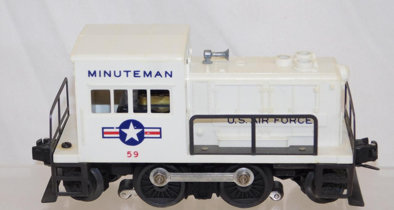 Postwar Lionel #59 US Air Force Minuteman Motorized Switcher Srvcd Run AllStruts