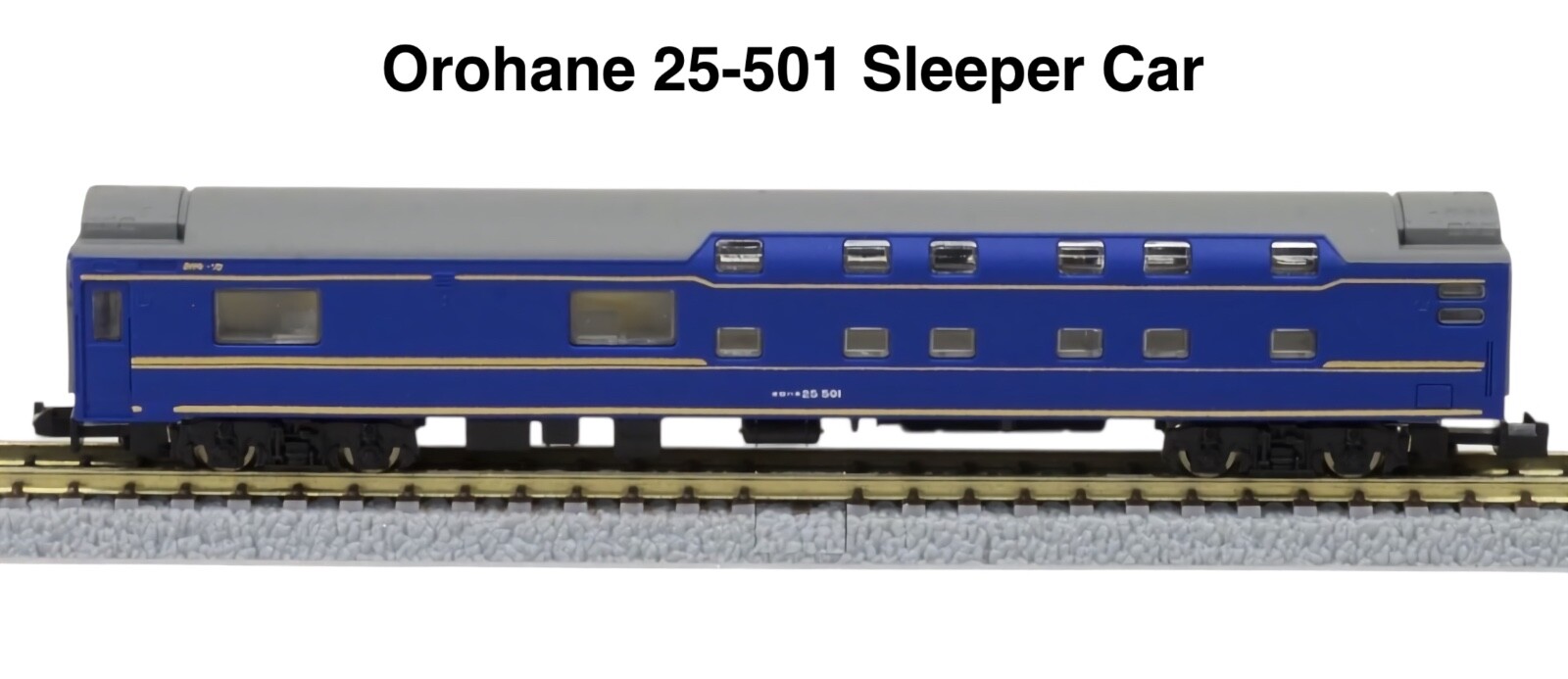 Z Scale Rokuhan Hokutosei Limited Express 14-Car Set JNR 24 Series Blue Train