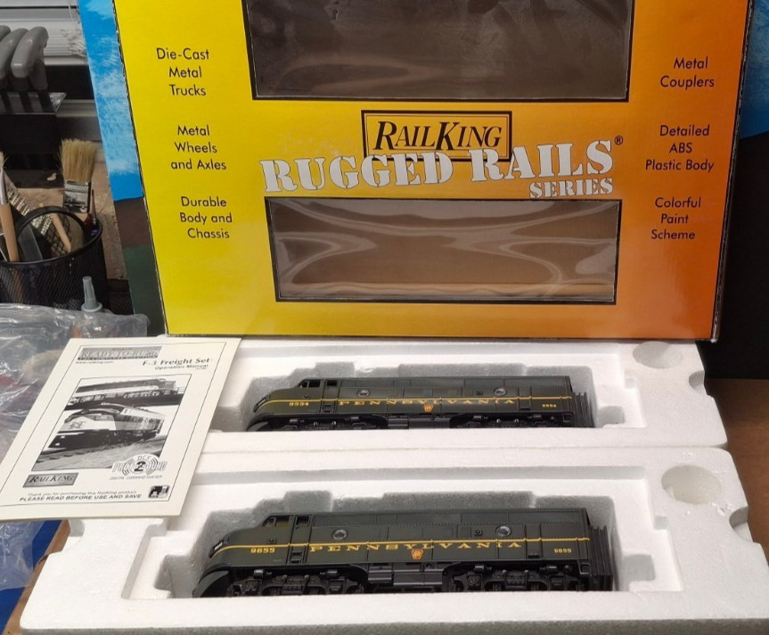 MTH RAIL KING PENNSYLVANIA F-3 AA DIESEL SET 3V PROTO SOUND 2 #30-2021-1