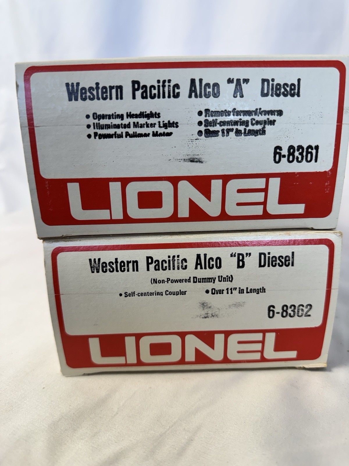 Lionel Western Pacific Alco AB set 6-8361, 8362