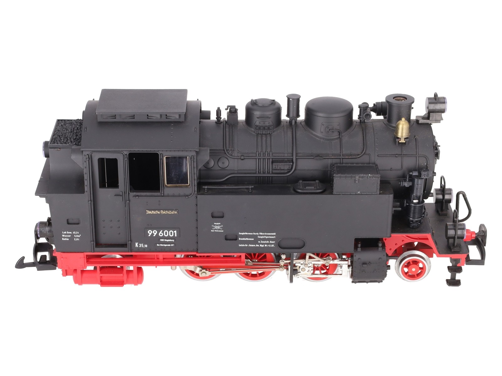 LGB 2080S G Scale 2-6-2 Powered Tank Steam Locomotive w/Sound #99 6001 EX/Box