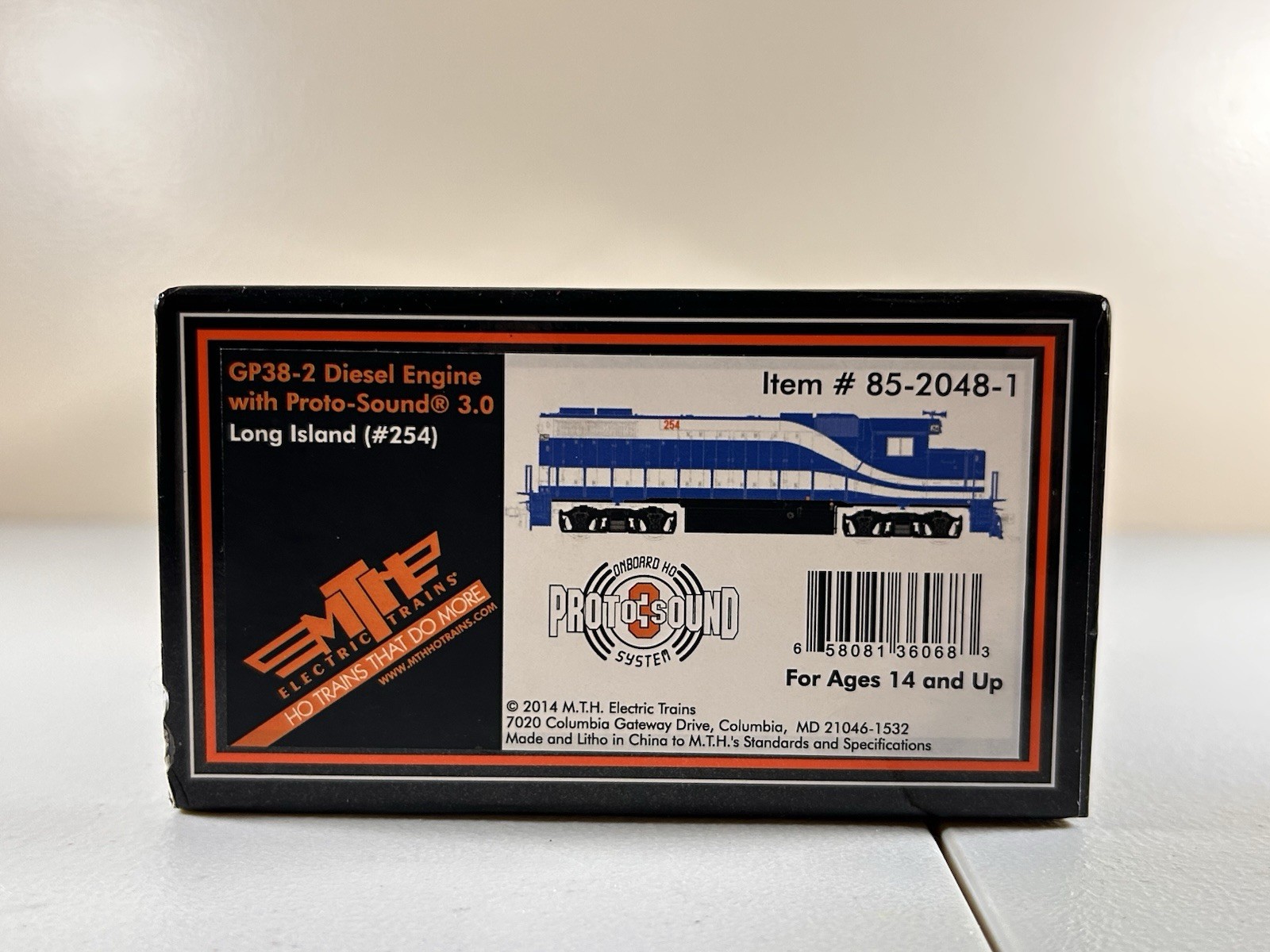 HO MTH DCC Sound Long Island GP38-2 #254
