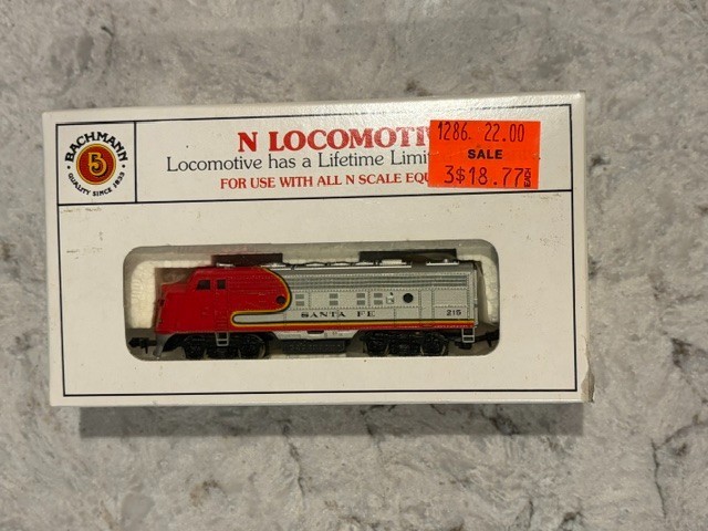 Vintage Bachmann N-gauge diesel Locomotive. Lightly used, original packaging.