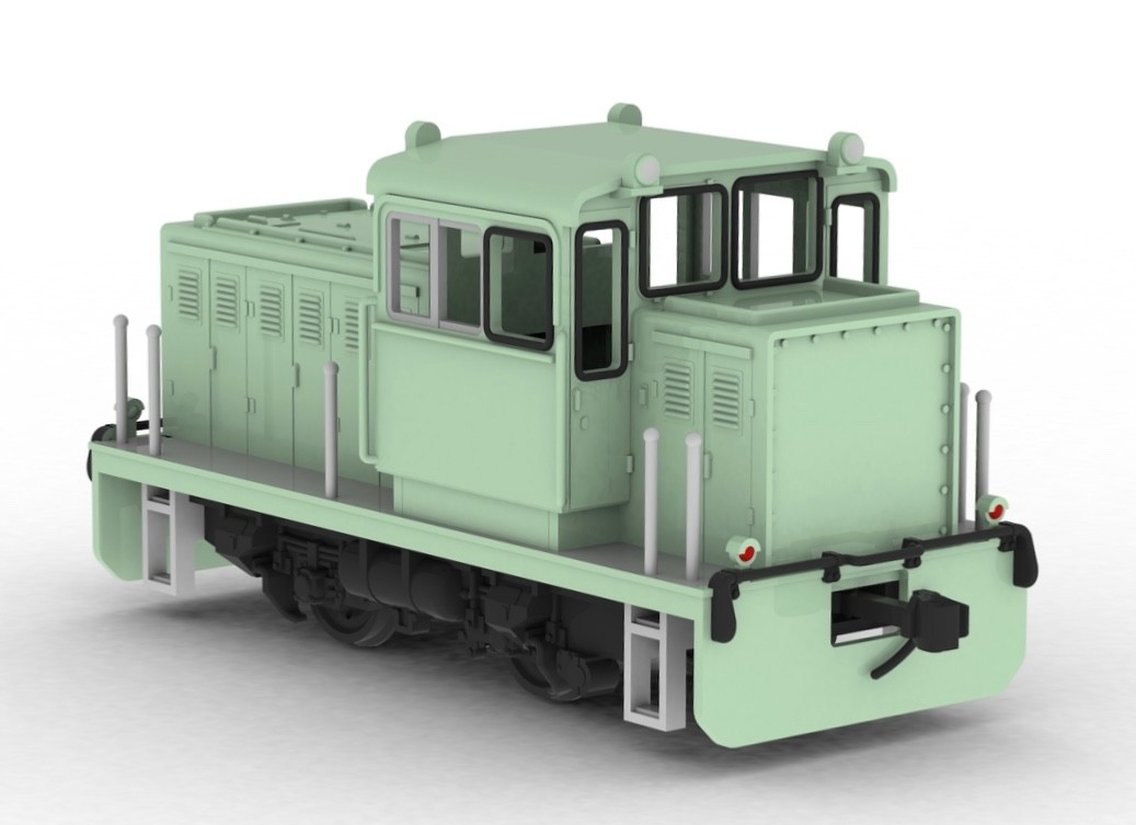 HO Scale Industrial Diesel Switcher Locomotive Kit H0 Plum Shunter Engine