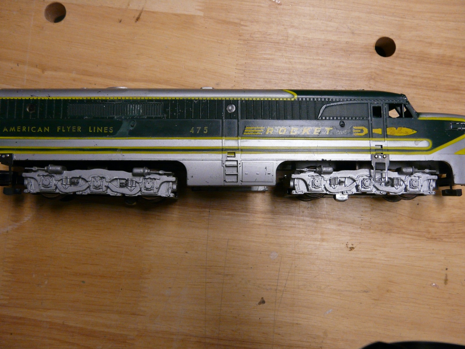 S GAUGE AMERICAN FLYER #474-475 ROCKET PASSENGER SET FOUR CARS A1A