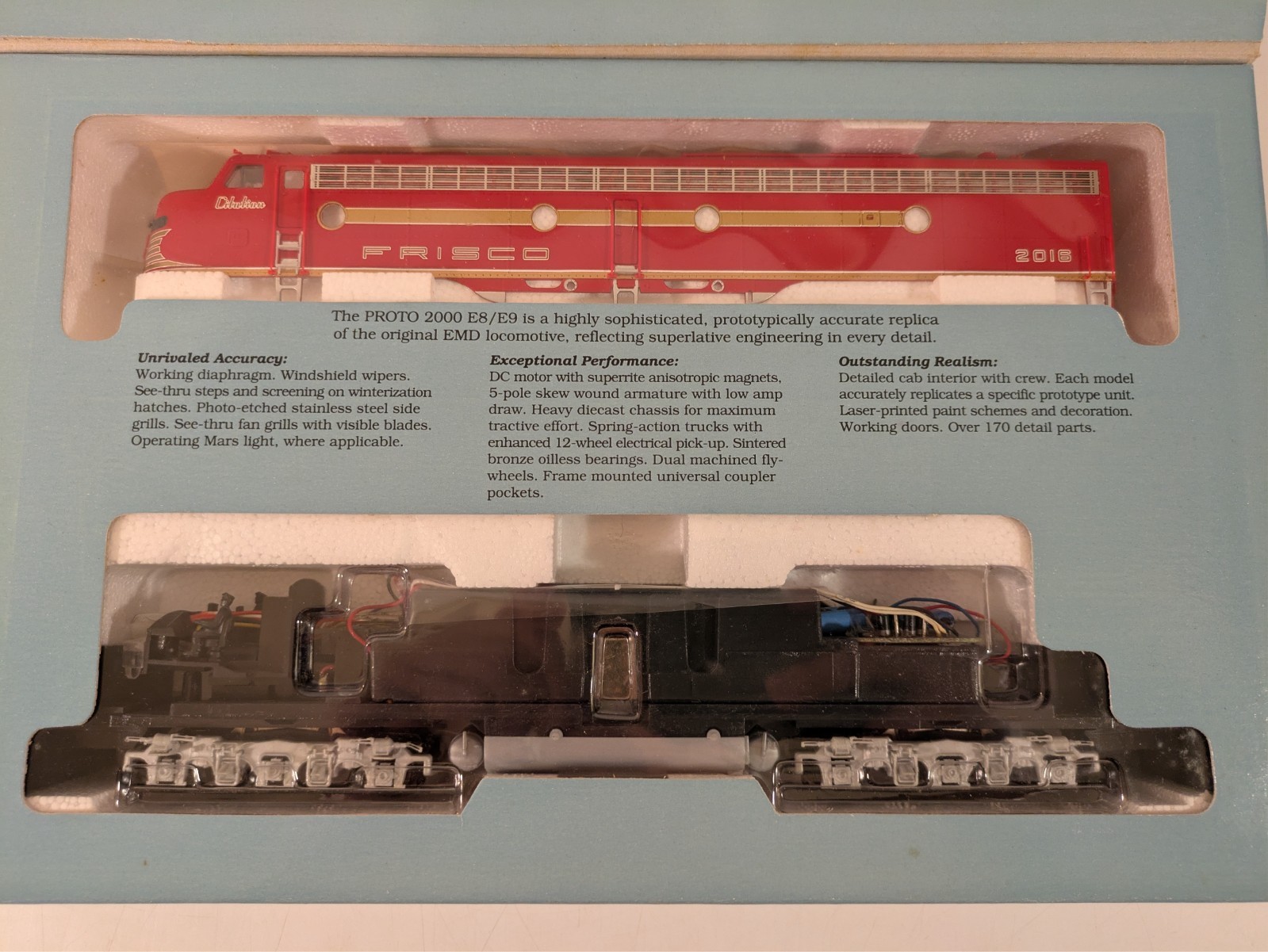 HO EMD E8/E9 SLSF St Louis San Francisco #2016 DC NIB NOS # 8708