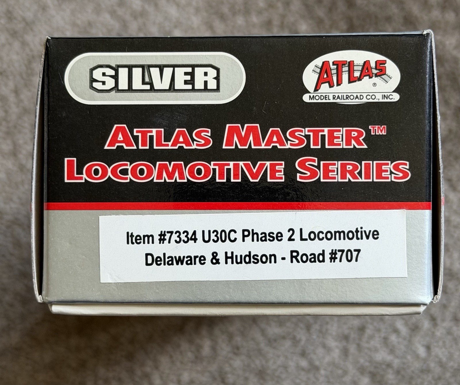 Atlas HO U30C Phase 2 Delaware & Hudson #707 C-C Diesel Locomotive 7334