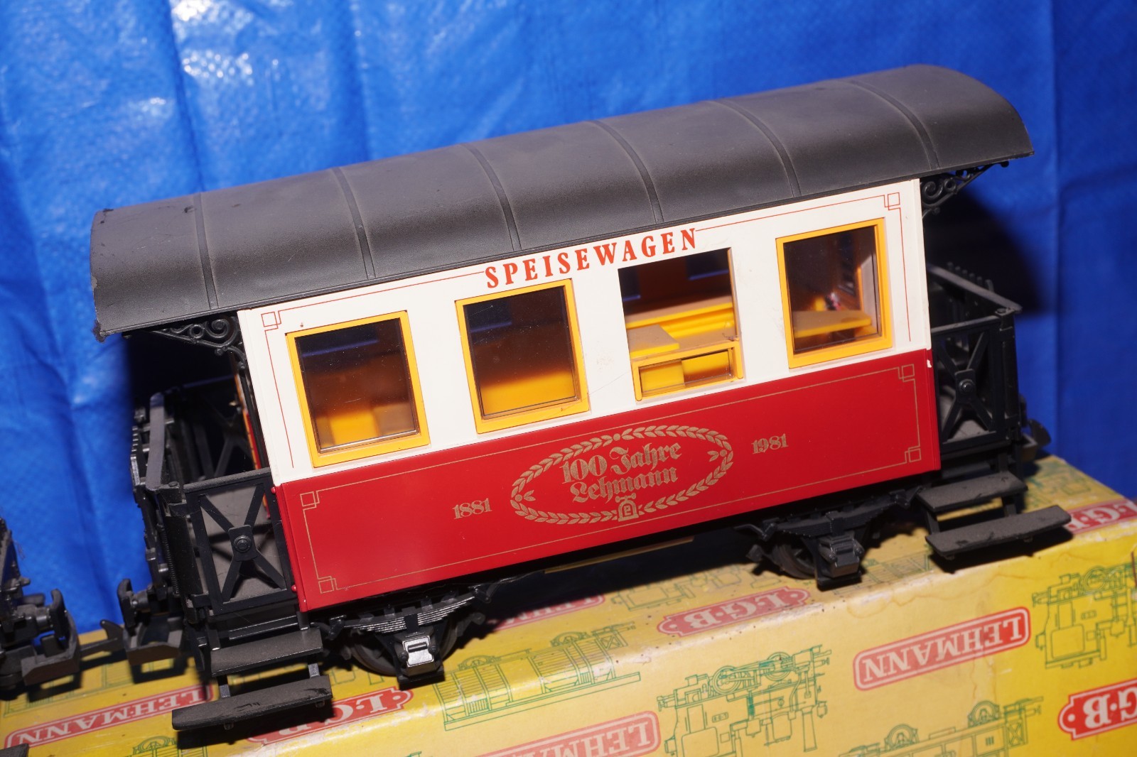 LGB G Gauge Steam Locomotive Set Stainz 1-2 Cars + Track “100 Years Lehmann” OVP