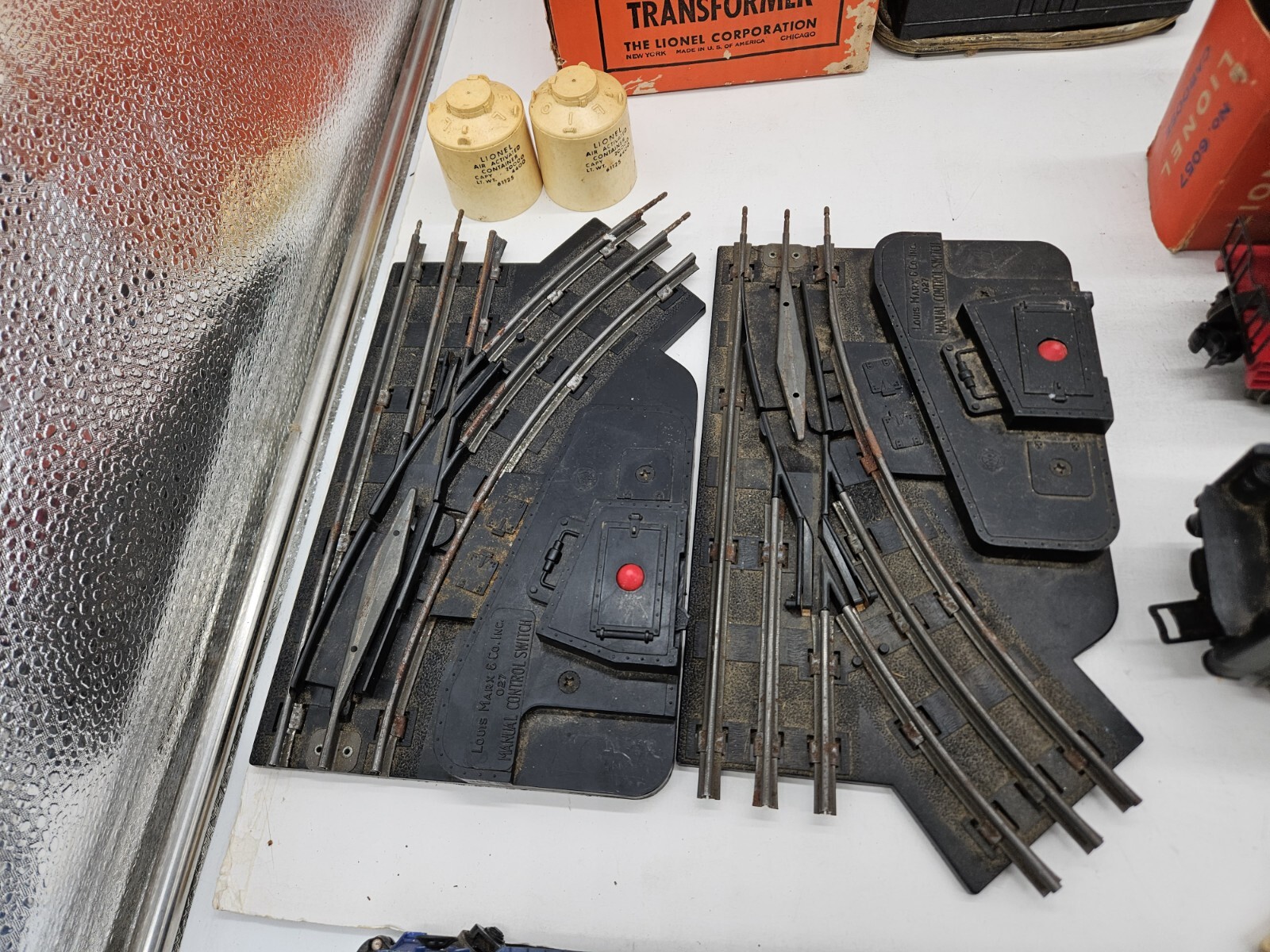 Lionel 247 Vintage O BO Blue Stripe Lot Transformer 1044 6047 Caboose Helicopter