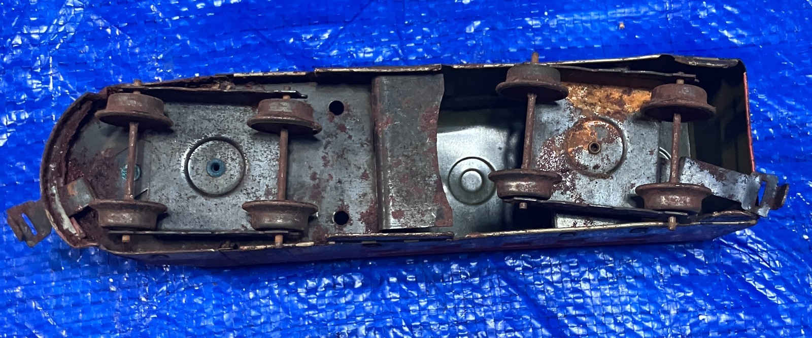 Marx Southern Pacific 6000 Diesel Locomotive O Gauge Orange Silver Tin Vintage