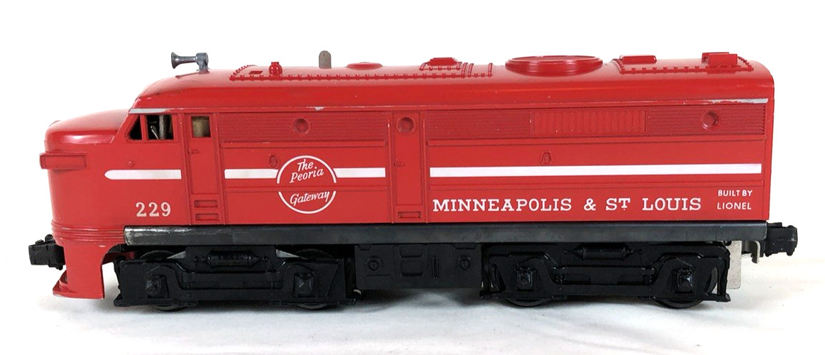 Lionel No. 229 Minneapolis & St. Louis Alco “A” Diesel Locomotive, Red