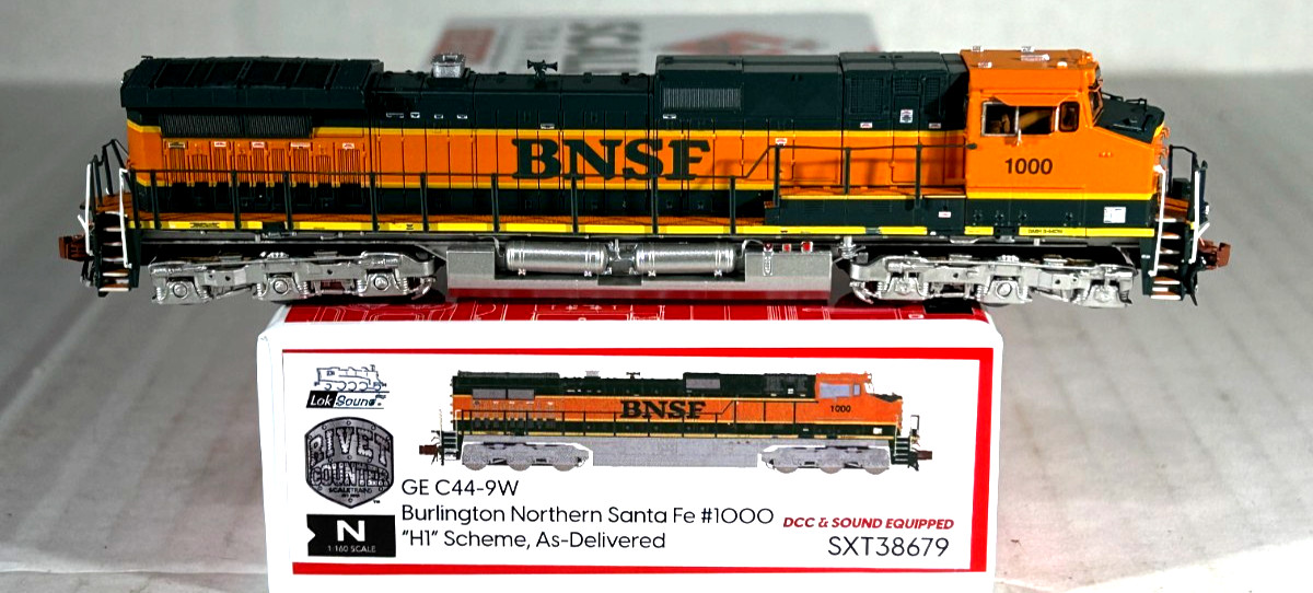 SCALETRAINS N SCALE GE C44-9W LOCOMOTIVE SOUND&DCC BNSF SXT38679