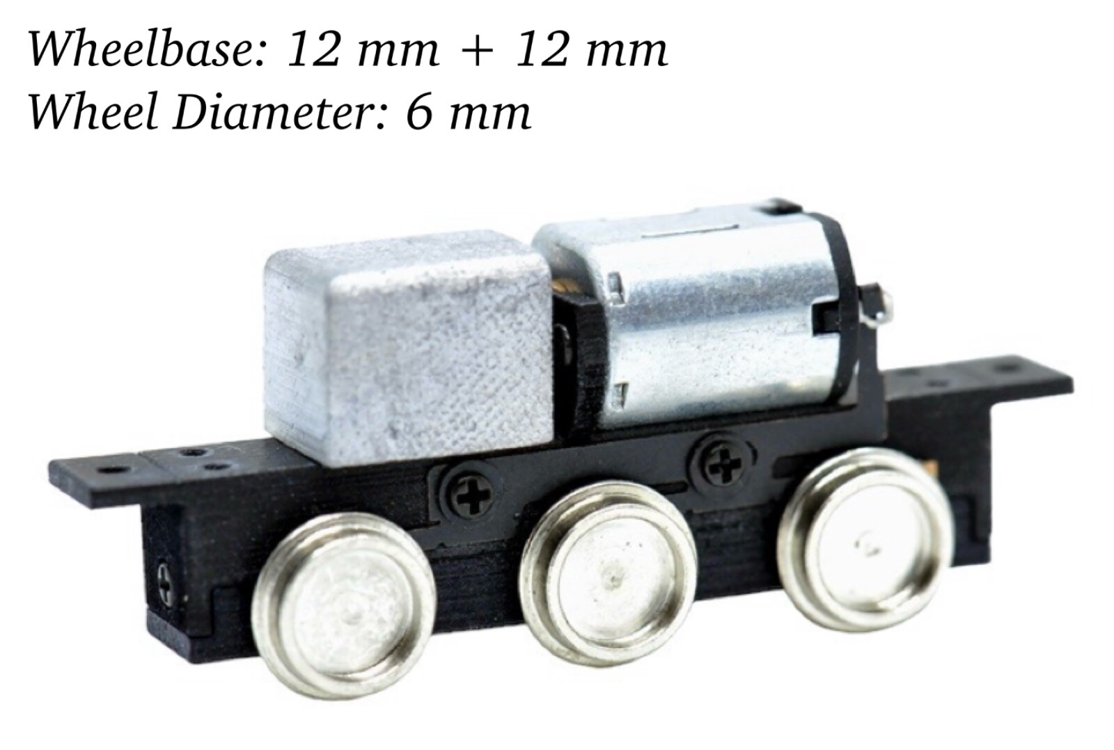 N/HOn30/HOe/009 Gauge 3-Axle Locomotives Power Drive Chassis 24mm/6mm H0e Engine