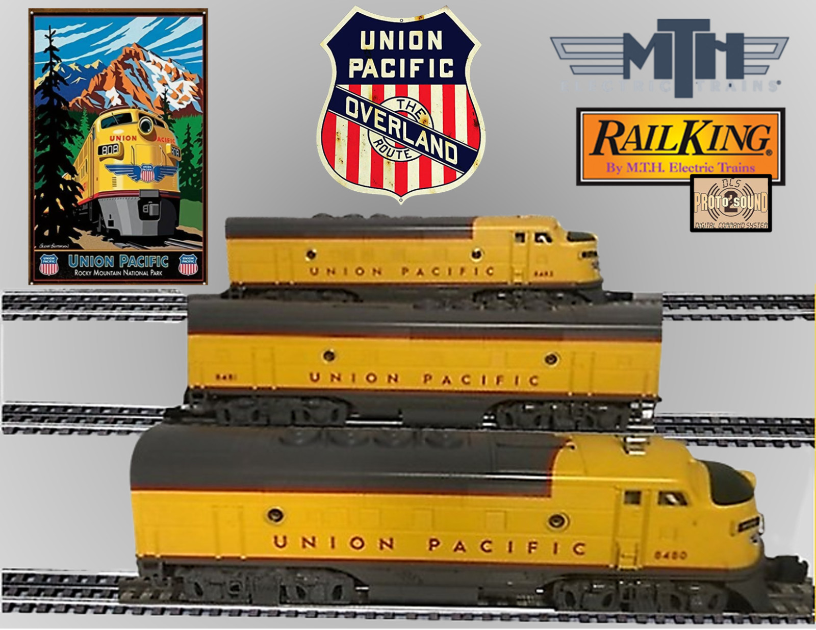 MTH 30-2313-1 UNION PACIFIC F3 ABA PROTO 2 DCS DUAL MOTORS IN LEAD “A” VERY NICE