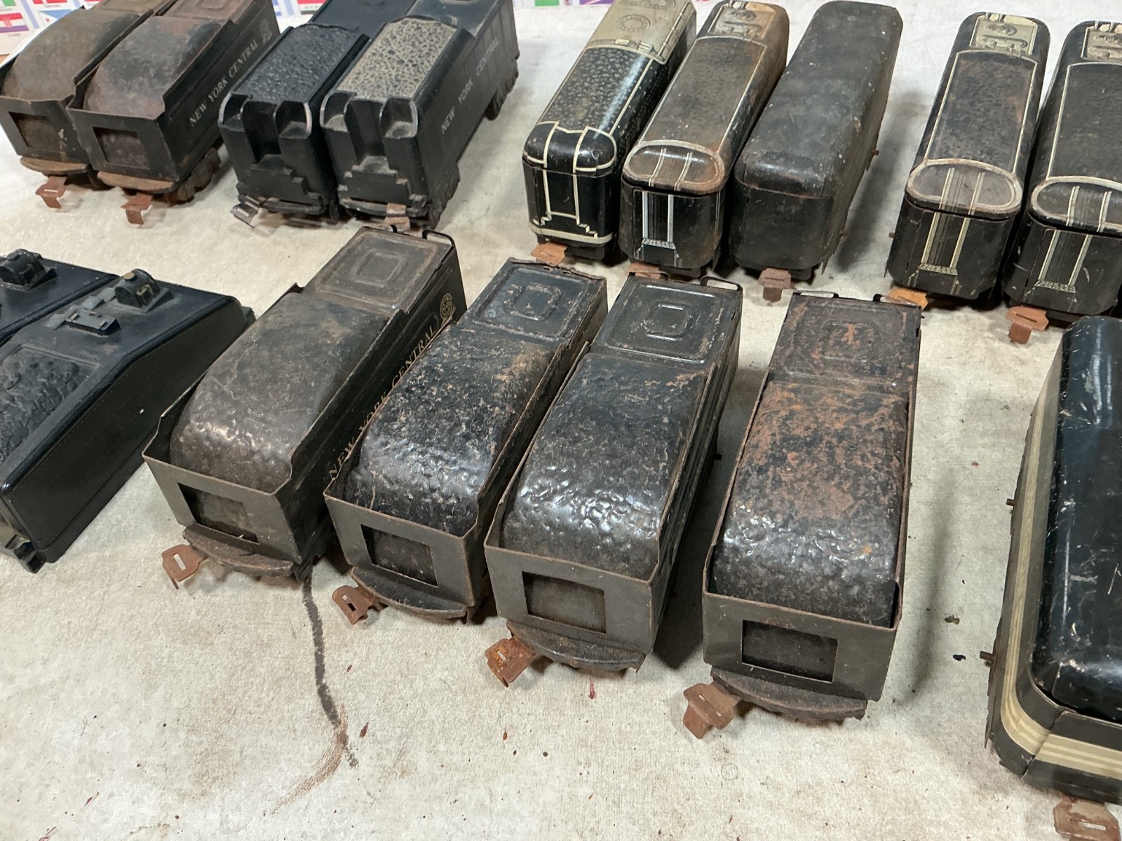 O scale TIN TOY MARX Coal Tender lot PARTS lot for restoration