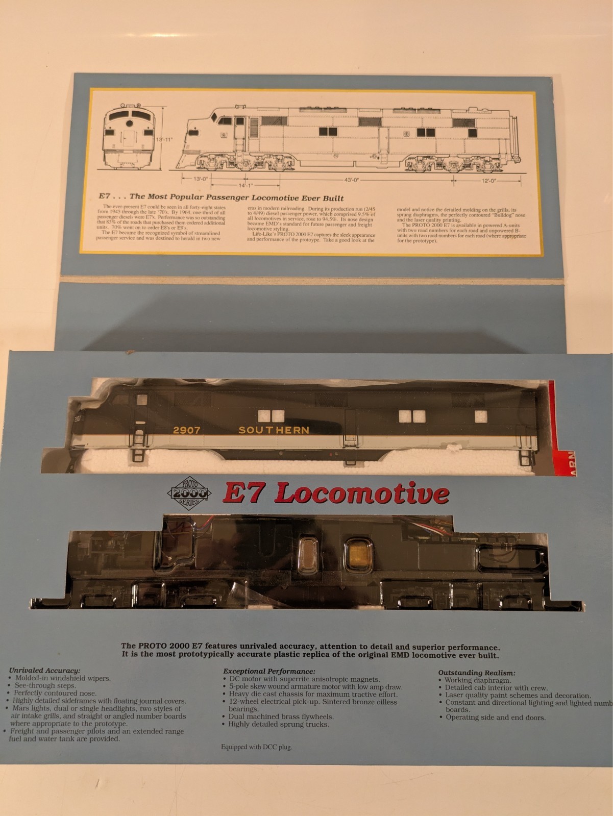 HO EMD E7 Southern #2907 DCC Ready NIB NOS # 23074