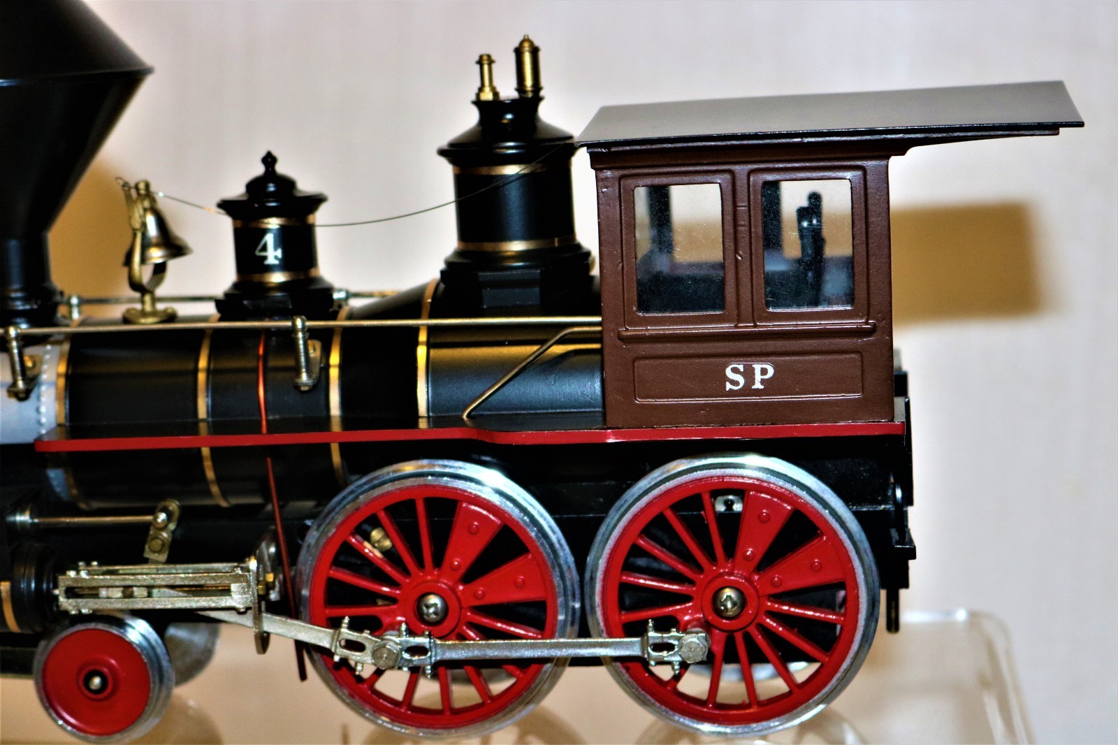 MINTISH RARE G scale Brass DELTON Southern Pacific Lines SP 4-4-0 #4 -Ser#21