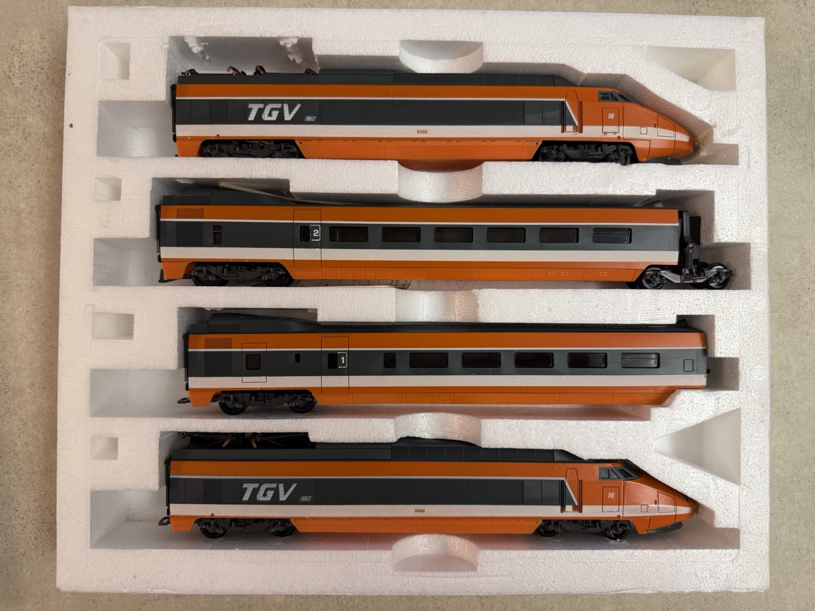 Vintage Lima Golden Series HO Scale TGV Electric High Speed 4 Train Set w/ Box