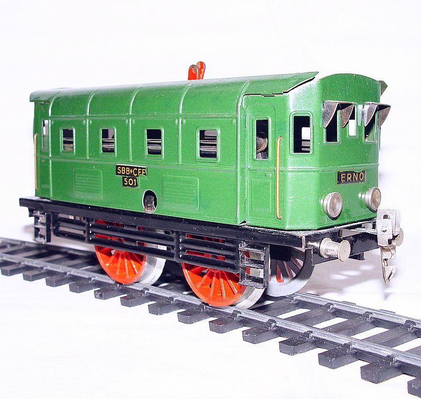 Erno Swiss O Gauge SBB-CFF 501 LOCOMOTIVE Wind-Up Tin Plated 1950 NEW! Top RARE!