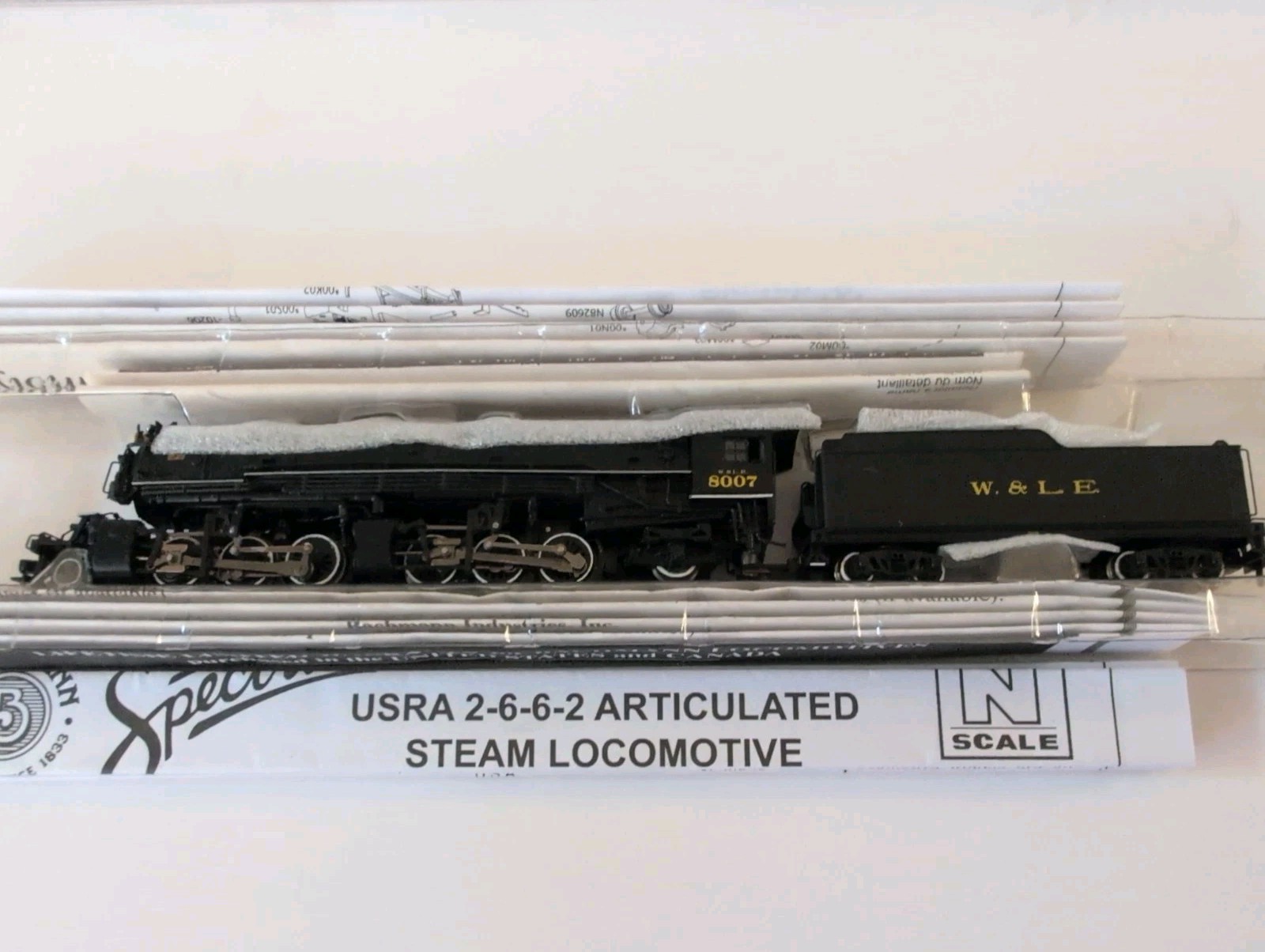 N Scale Bachmann Spectrum 82657 Wheeling & Lake Erie Steam Loco USRA 2-6-6-2 NIB