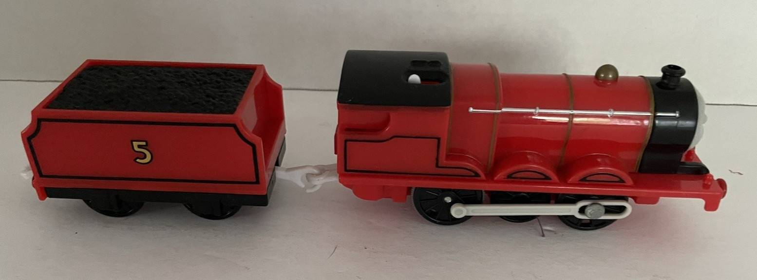 Thomas the Train, “James” & “#5 Tender” Coal Car, Battery Operated Engine