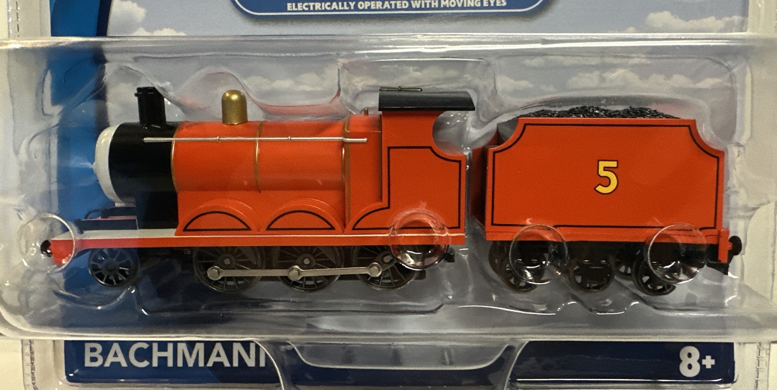 Bachmann HO Scale Thomas & Friends James Engine W/ Moving Eyes & Tender #58743