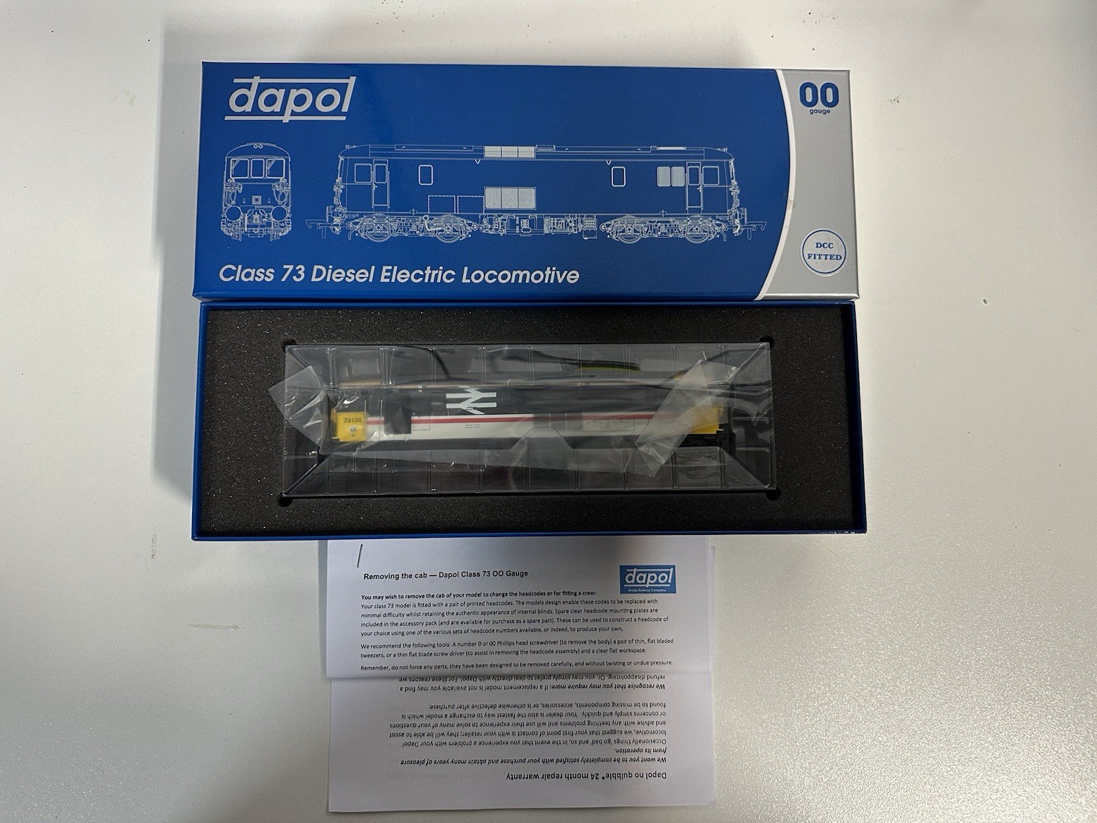 DAPOL 4D 006 020 CLASS 73 136 BR INTERCITY DIESEL LOCOMOTIVE DCC FITTED BOXED