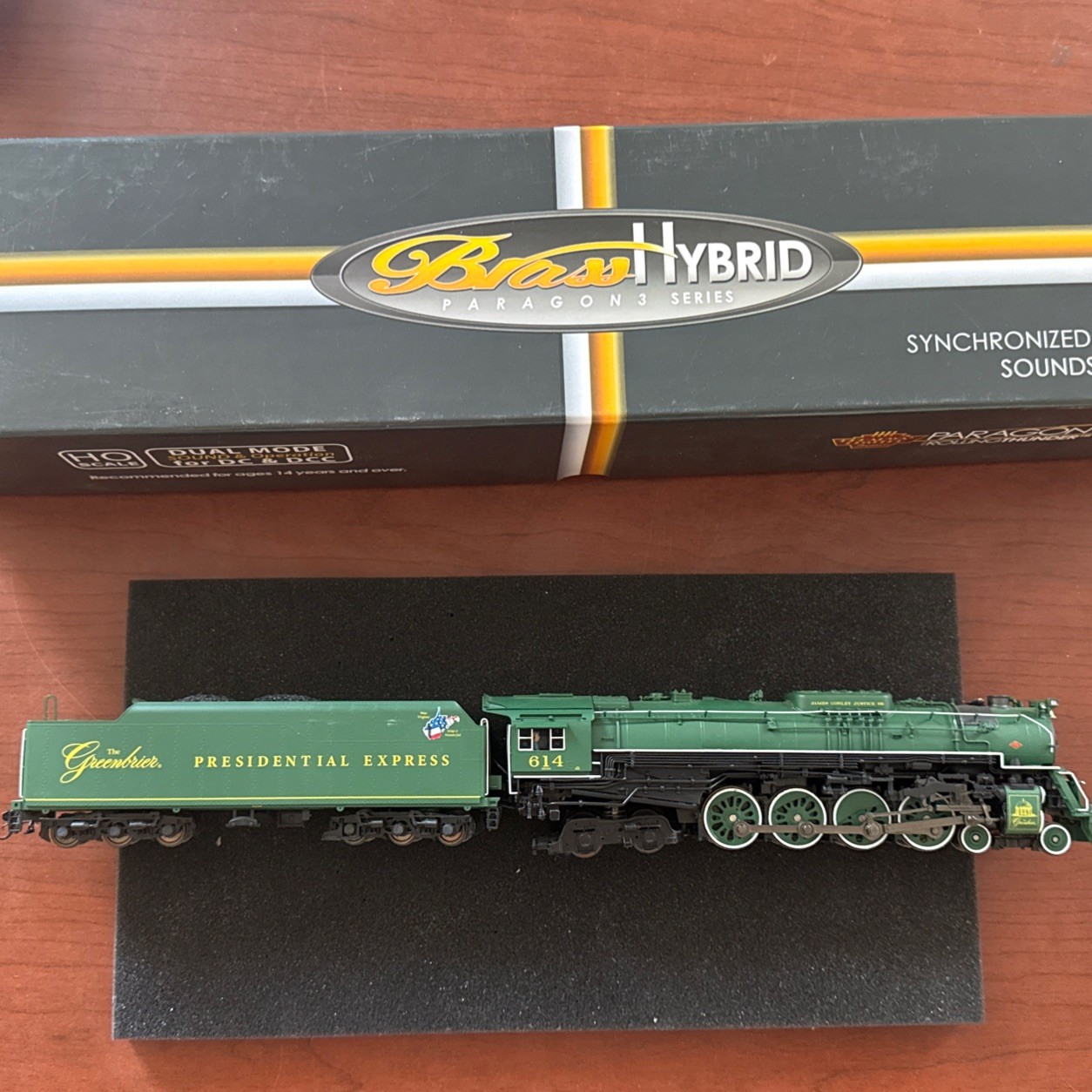 Paragon3 Series Brass Hybrid C&O J3A 4-8-4, #614