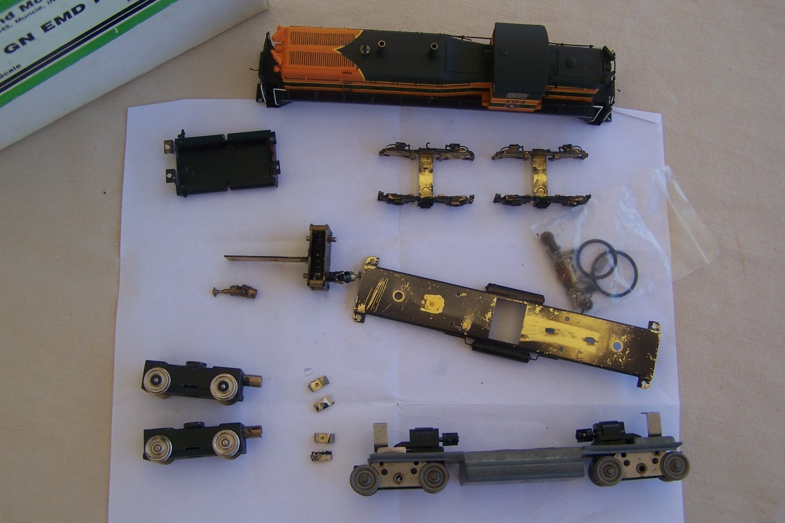 OMI Overland Great Northern GN EMD NW-5 Brass Diesel Locomotive-HO scale PROJECT