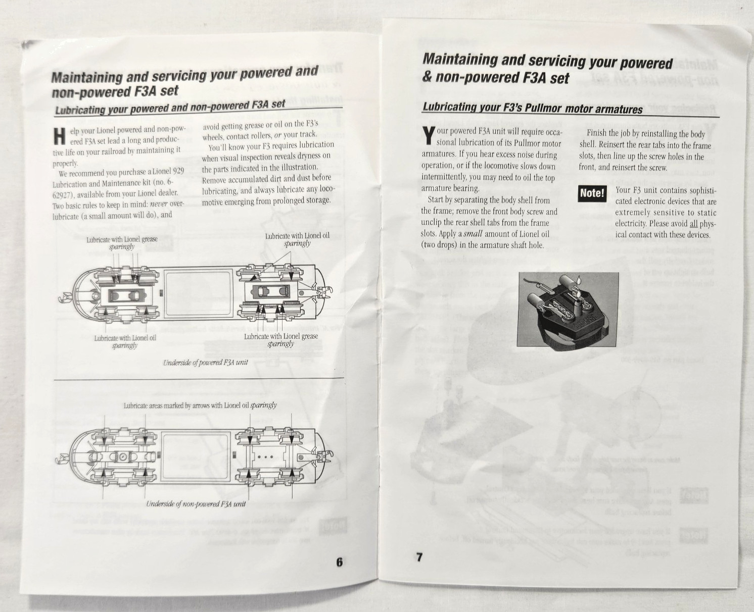 Lionel Lines 6-38150 Clear Cab F3 AA O Gauge Diesel Manual, & More , VGC
