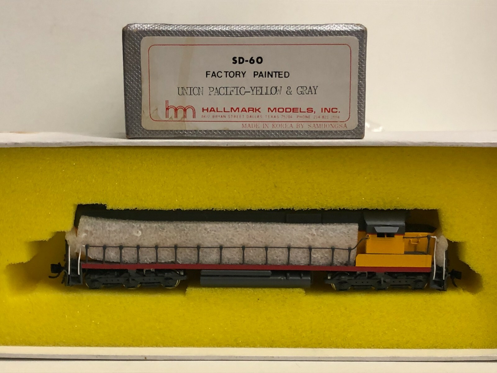 Hallmark Models SD-60 Union Pacific – Yellow & Gray Brass Engine N