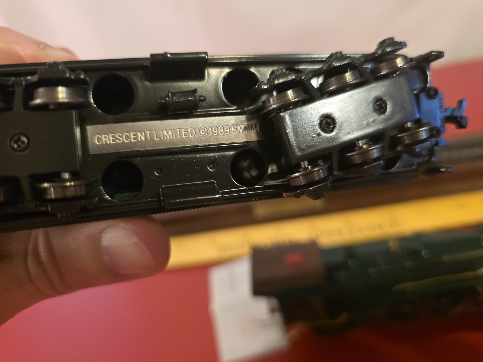 Franklin Mint Train Crescent Limited Steam Locomotive with Rail #1396